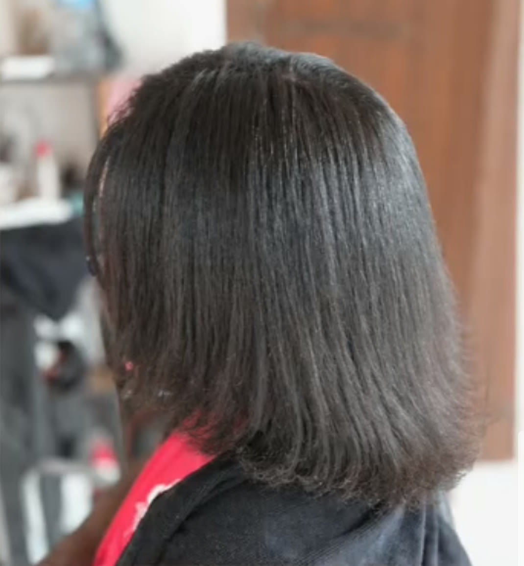 Cheveux après le soin : lisses et brillants